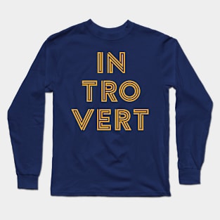 Introvert - Yellow Print Long Sleeve T-Shirt